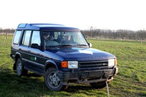 blindfold 4x4 driving garlands corporate mythe farm